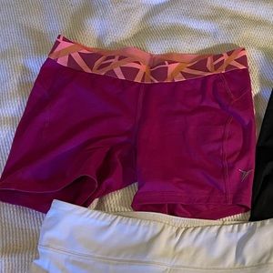 Pink compression shorts